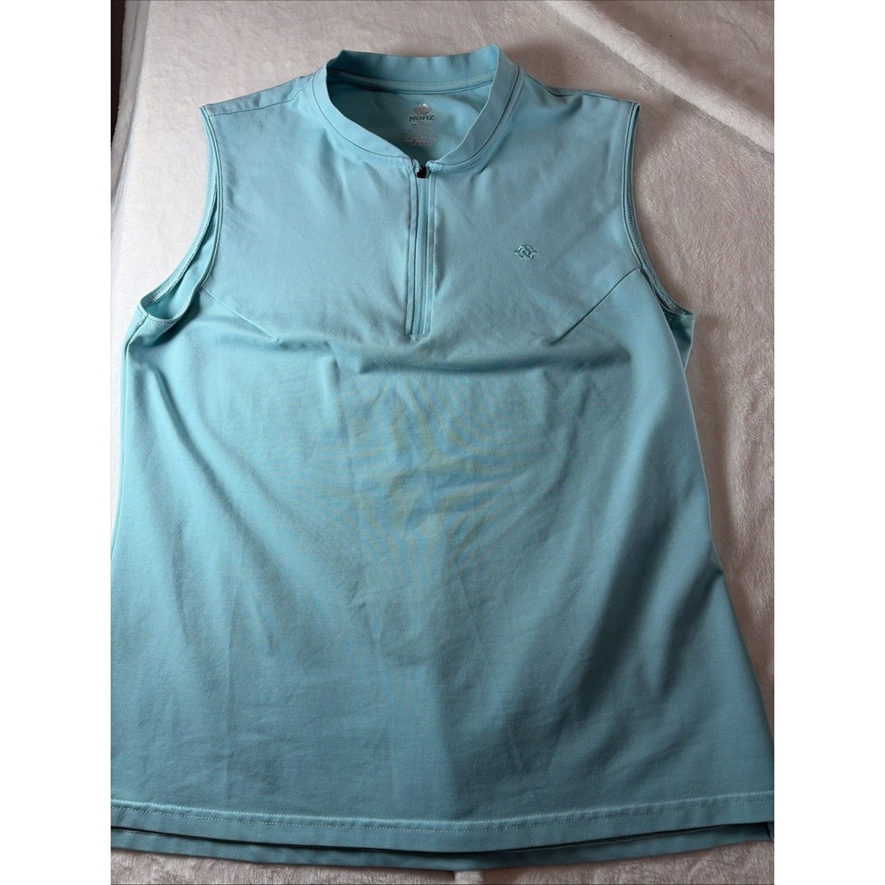 mofiz‎ shirt Women's 1/4 Zipper Large Golf Chic Sleeveless Stretch Y2K